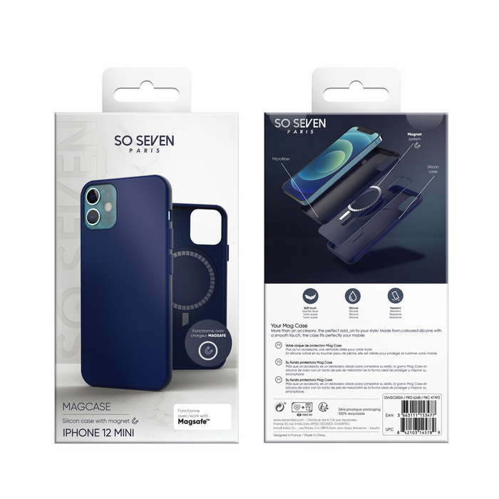 Apple iPhone 12 Mini Silicone Mag Cover By So Seven Blue