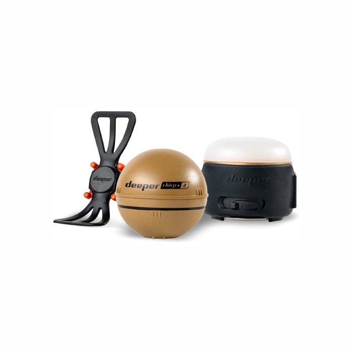 Deeper Smart Sonar Chirp+ 2 + Smartphone Mount + Power Lantern (komplekts)
