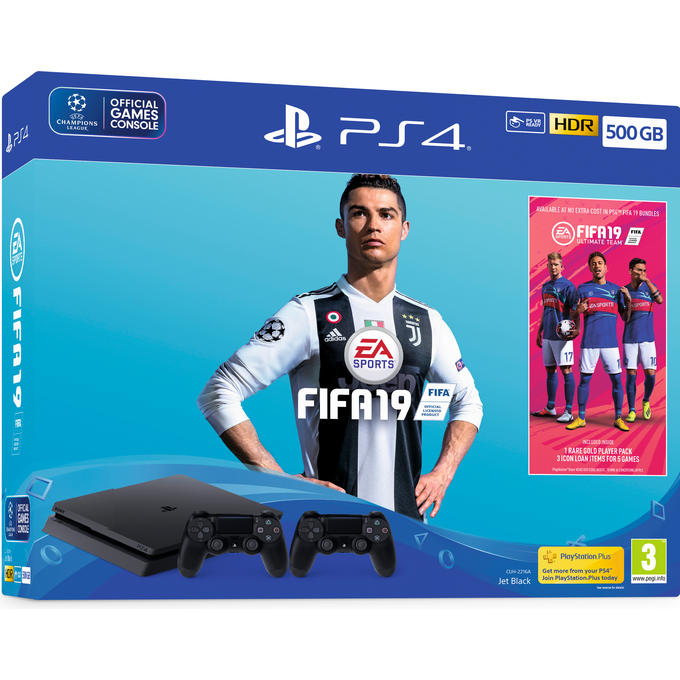 Spēļu konsoles Sony PlayStation 4 Slim 500GB + FIFA 19 + Dualshock 4