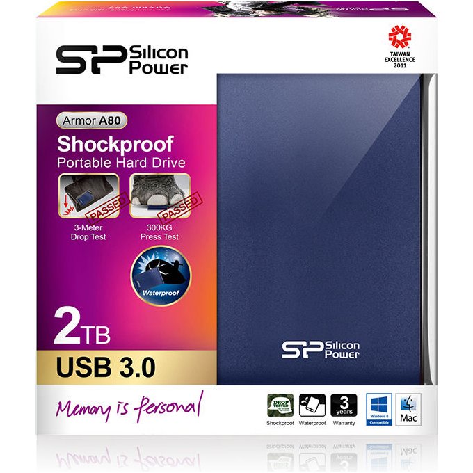 Silicon Power 2TB Armor A80 2.5'' USB 3.0 Blue