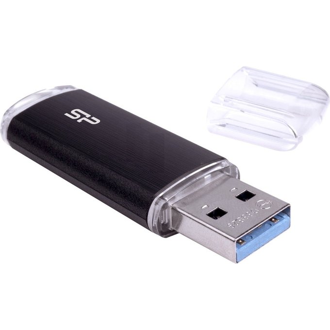 USB zibatmiņa Silicon Power Blaze B02 32 GB, USB 3.0, Black