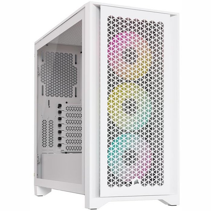 Stacionārā datora korpuss Corsair iCUE 4000D RGB Airflow White