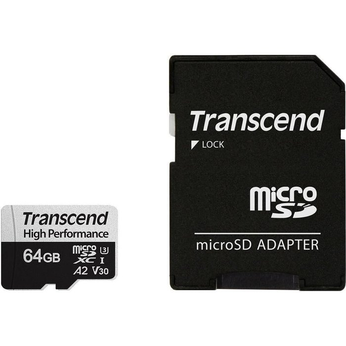 Atmiņas karte Transcend 330S microSDXC 64GB + Adapter