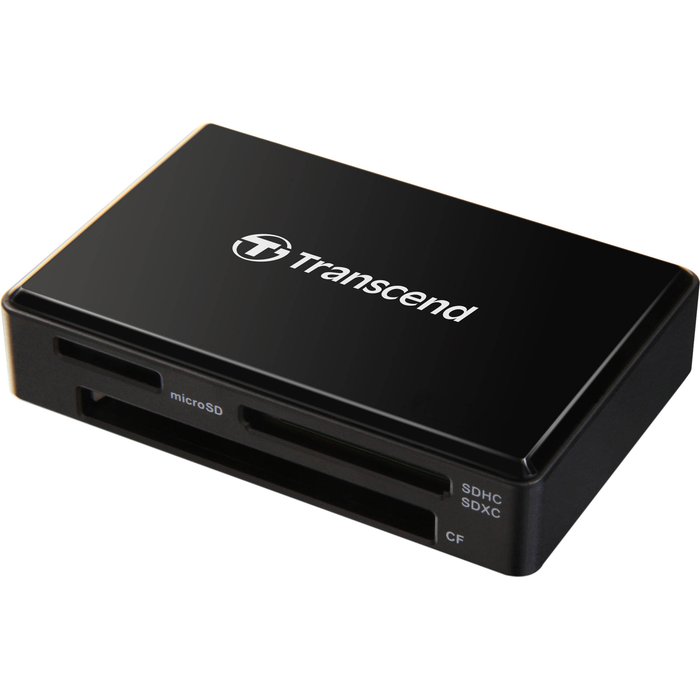 Atmiņas karšu lasītājs Transcend SD / microSD / CompactFlash Card Reader Black