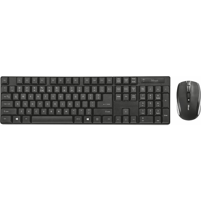 Klaviatūras TRUST KEYBOARD +MOUSE 21132
