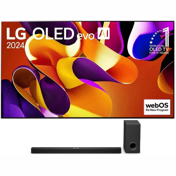 Televizors LG 77" UHD OLED evo AI G4 4K Smart TV OLED77G42LW + Soundbars LG S90TY Komplekts