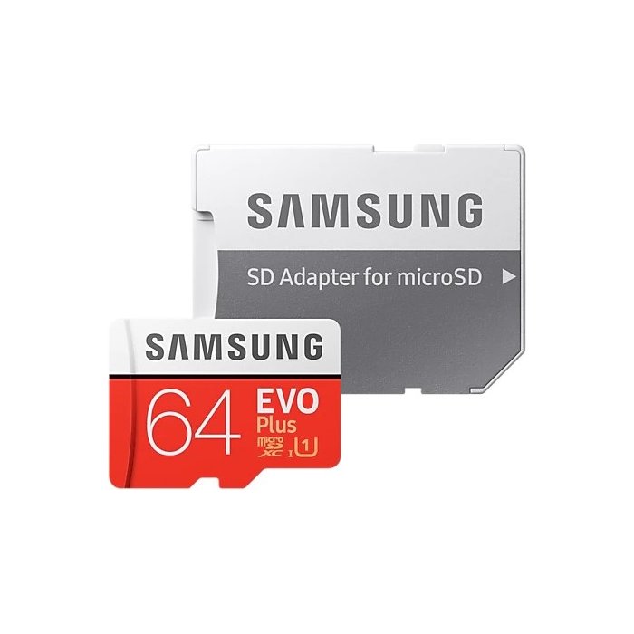 Samsung EVO Plus 64GB microSD + adapter