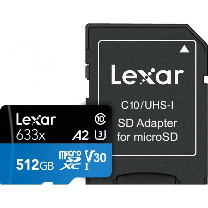 Lexar High-Performance 633x MicroSDXC UHS-I Blue Series 512GB