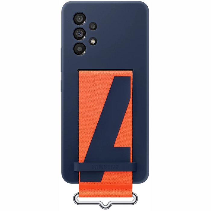Samsung Galaxy A53 5G Silicone Cover with Strap Navy
