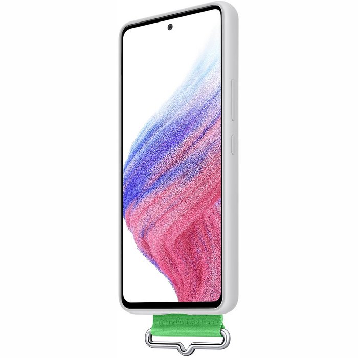 Samsung Galaxy A53 5G Silicone Cover with Strap White