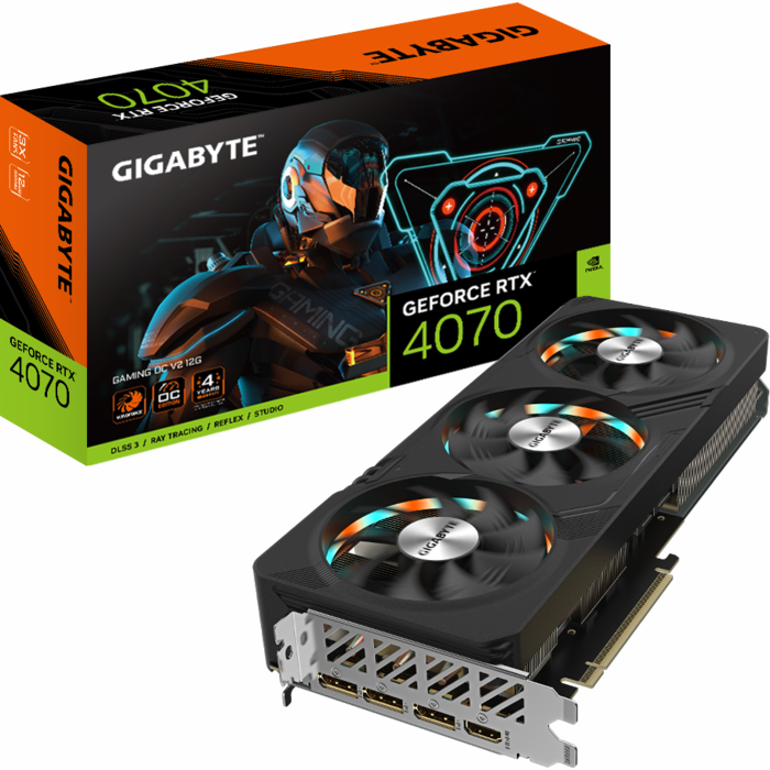 Videokarte Gigabyte GeForce RTX 4070 Gaming OC V2 12GB