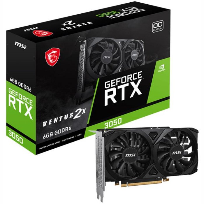 Videokarte MSI GeForce RTX 3050 Ventus 2X OC 6GB