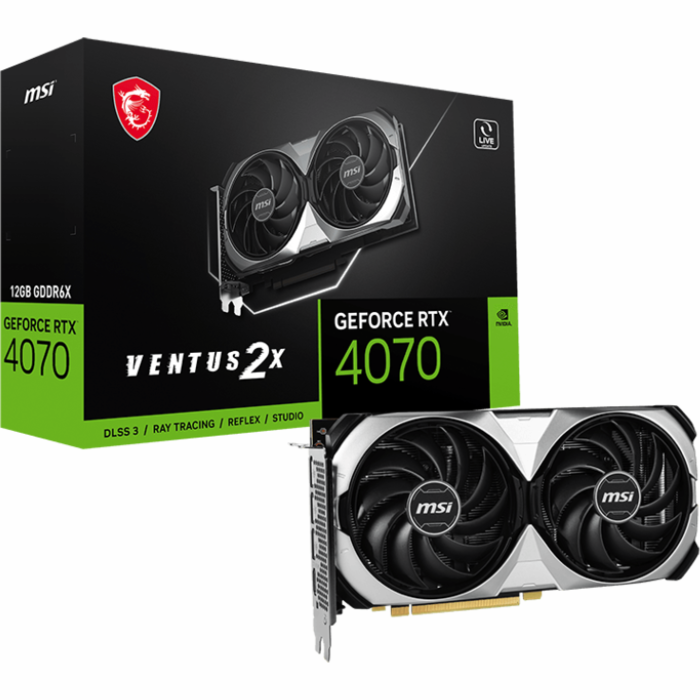 Videokarte MSI GeForce RTX 4070 Ventus 2X 12GB