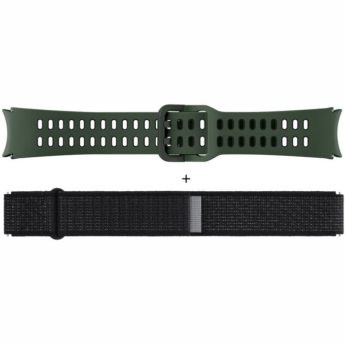 Komplekts Samsung Extreme Sport Band (M/L) Green + Samsung Fabric Band (M/L) Black