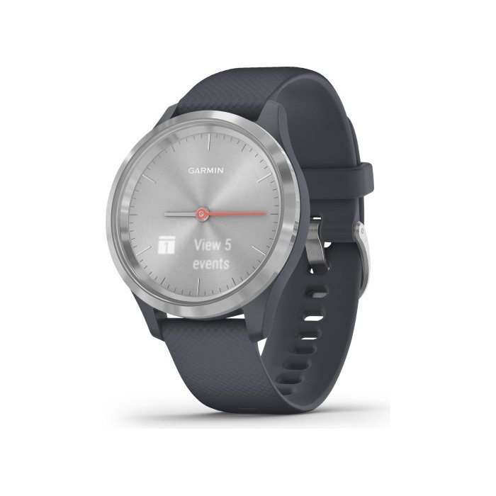 Garmin vivomove 3S Silver with granite blue band