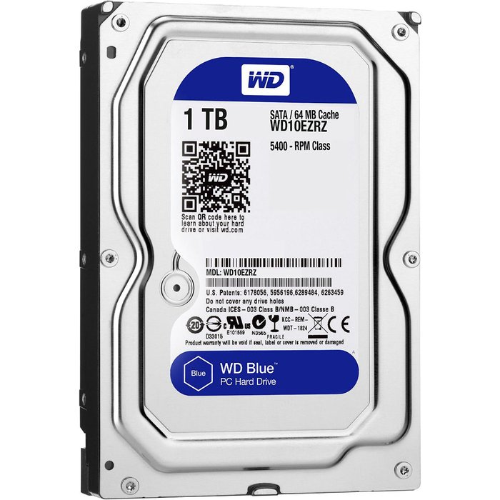 Western Digital Blue HDD 1TB 5400RPM SATA3 64MB WD10EZRZ