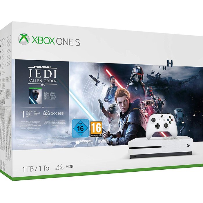 Spēļu konsole Spēļu konsole Microsoft Xbox One S 1TB + Star Wars Jedi: Fallen Order