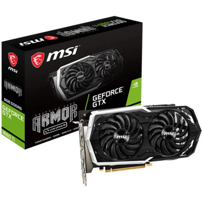 Videokarte Msi GeForce GTX 1660 Ti ARMOR 6G OC  GTX1660TIARMOR6G
