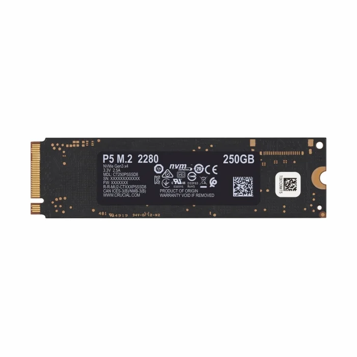 Iekšējie сietie diski Crucial P5 SSD 250GB