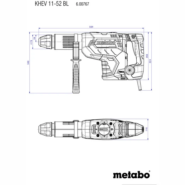 Kombinētais perforators Metabo KHEV 11-52 BL