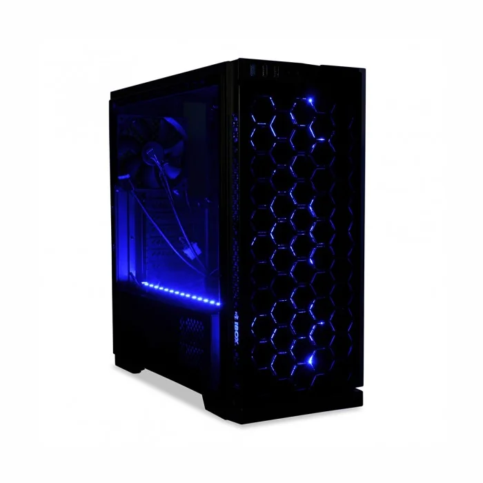 Stacionārā datora korpuss Ibox Wizard 2 Tempered Glass Black