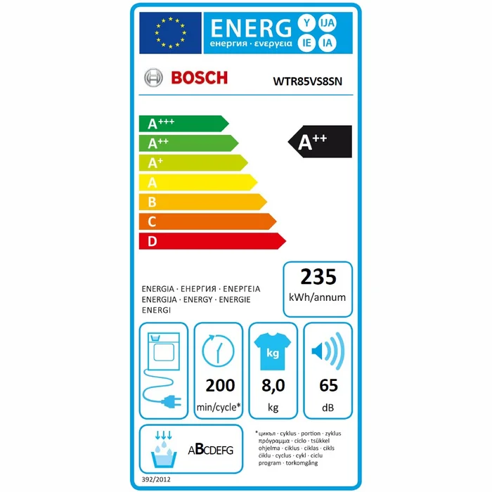 Veļas žāvētāji Bosch WTR85VS8SN