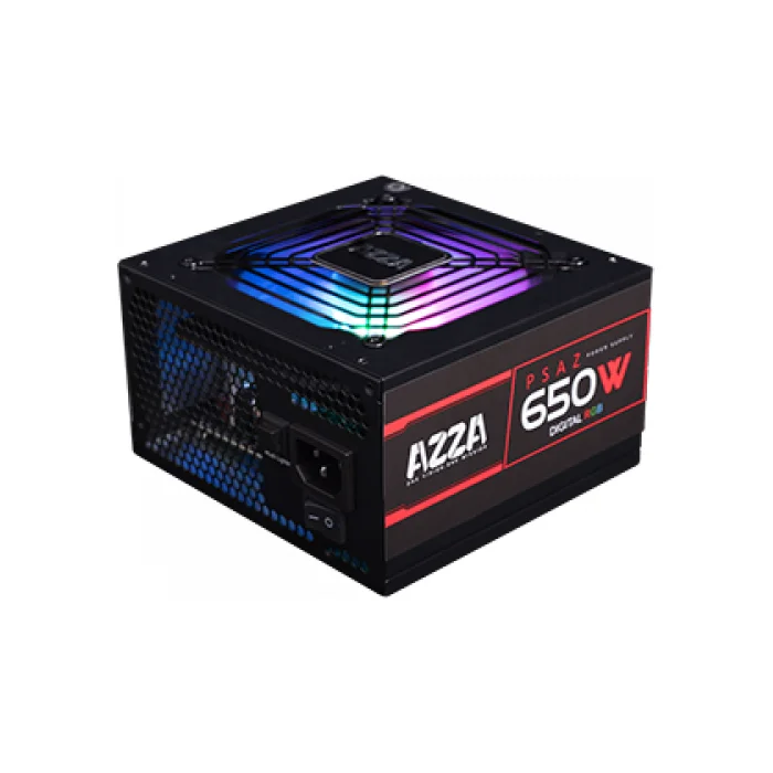 Barošanas bloks (PSU) Azza PSAZ-650W-RGB Black PSAZ-650W-RGB