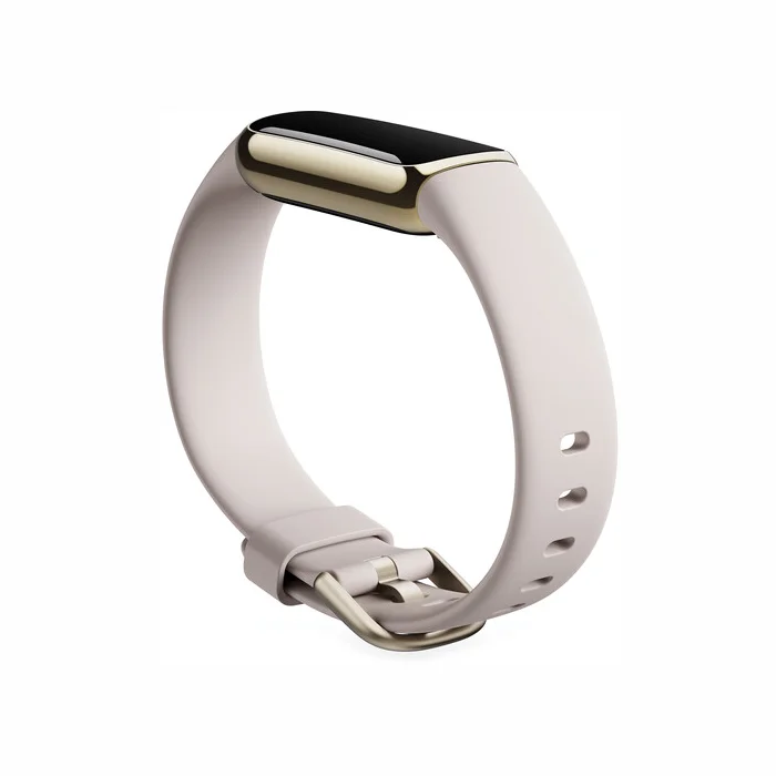 Fitnesa aproce Fitbit Luxe Lunar White / Soft Gold Stainless Steel