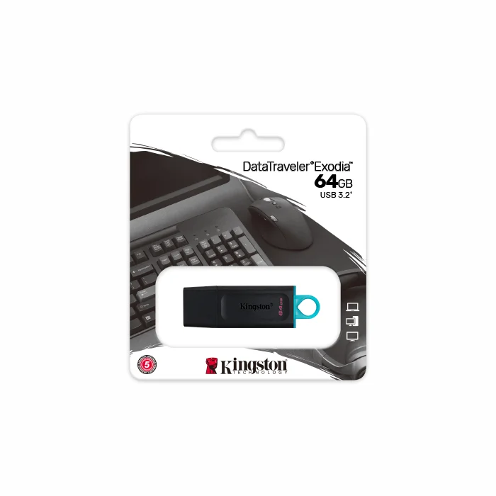 USB zibatmiņa Kingston DataTraveler Exodia USB3.2 64GB