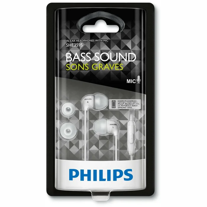Austiņas Philips SHE 3595WT/00 WHITE