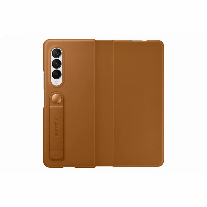 Samsung Galaxy Fold3 Leather Flip Cover Camel