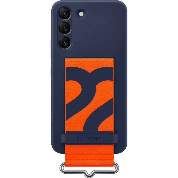 Samsung Galaxy S22 Silicone Cover with Strap Navy
