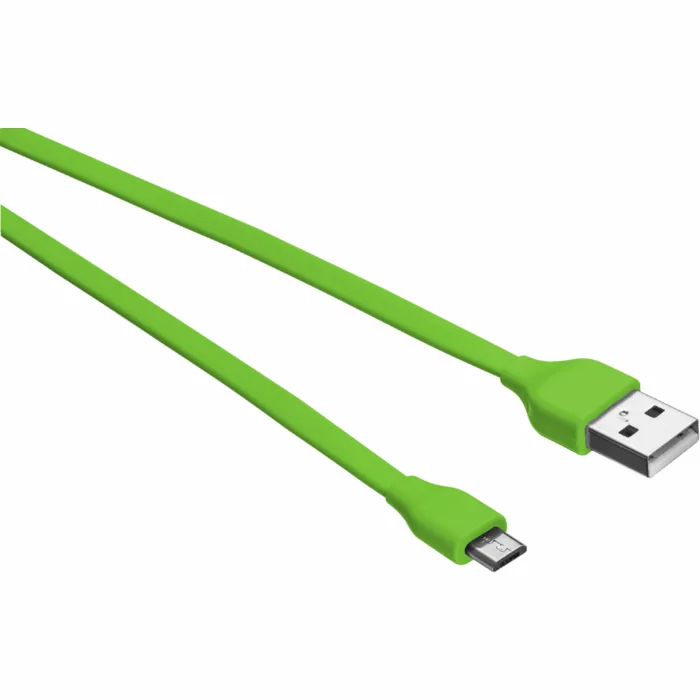 Flat Micro-USB Cable 1m - lime green