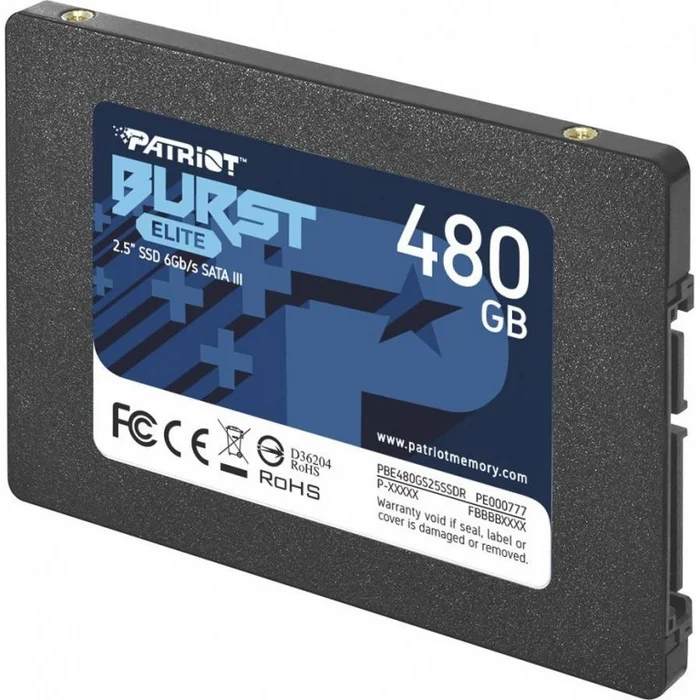 Iekšējais cietais disks Patriot Memory Burst Elite SSD 480GB
