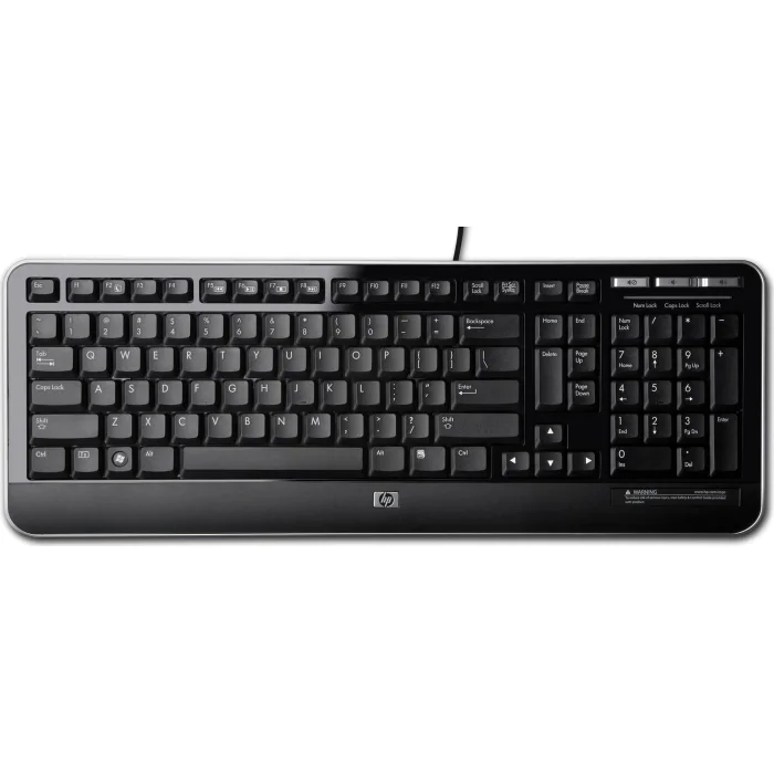 Klaviatūra HP USB Keyboard ENG Black