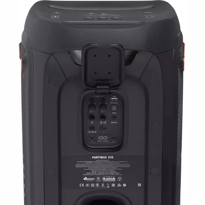 Bezvadu skaļrunis JBL Partybox310 Black + Mikrofons ar vadu