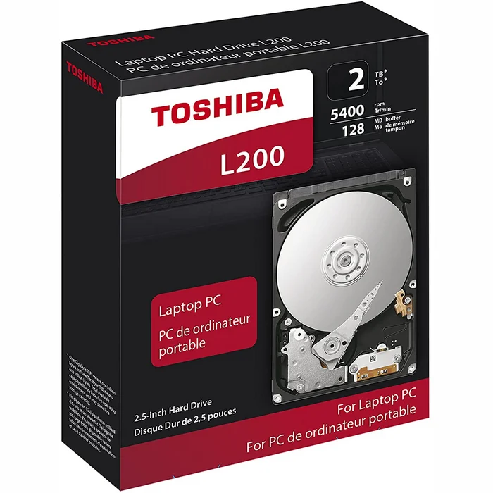 Iekšējie сietie diski Toshiba L200 Mobile 2.5" 2TB SATA HDD HDWL120UZSVA