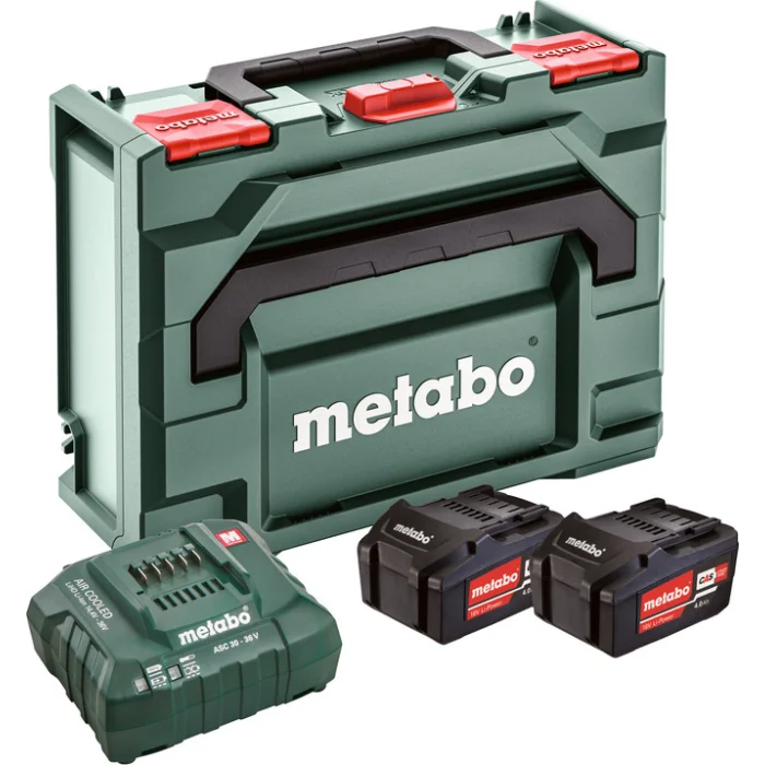 Akumulators un lādētājs Metabo 2 x 4,0 Ah