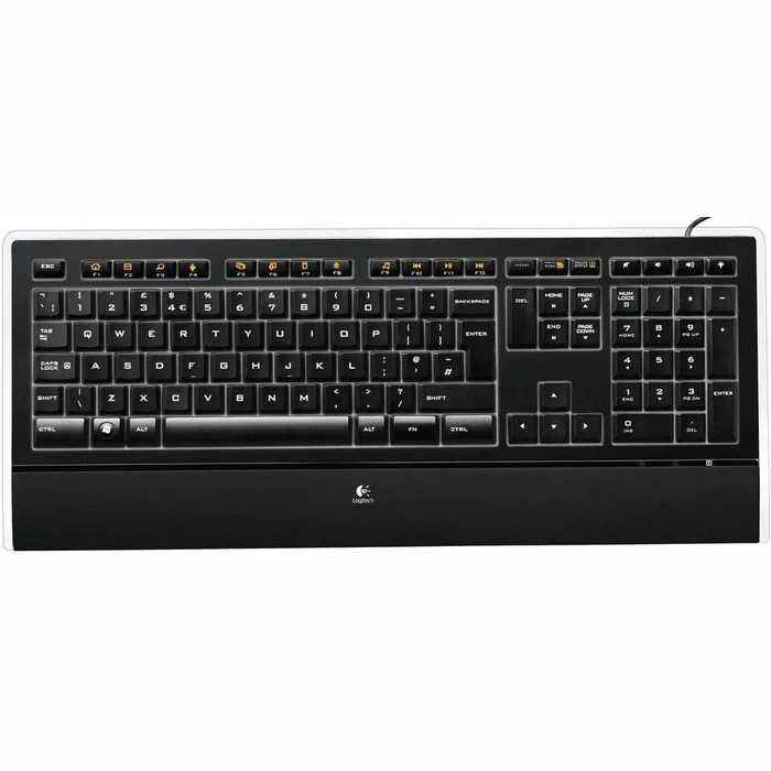 Klaviatūra Logitech Illuminated K740 UK Black