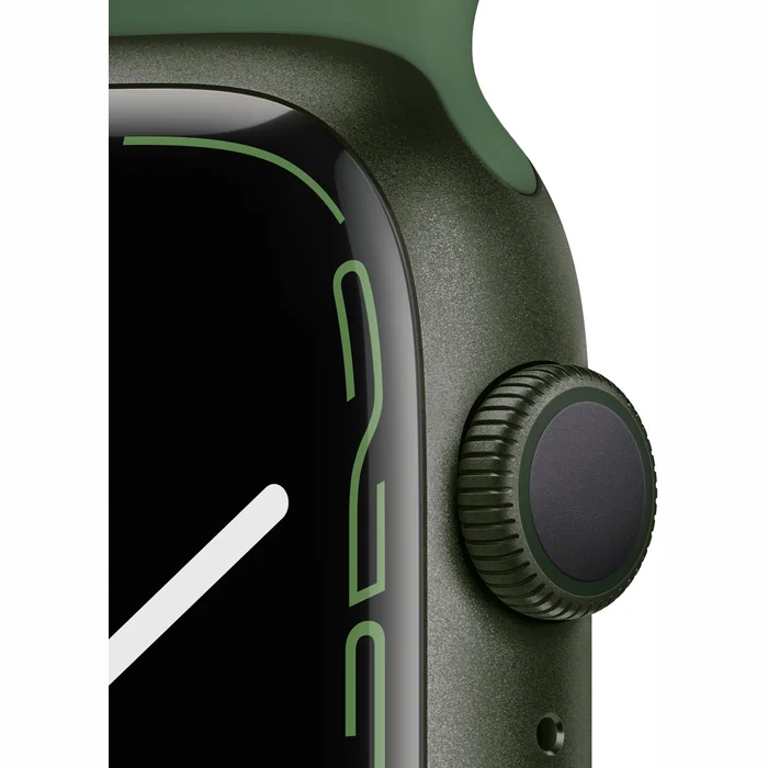 Viedpulkstenis Apple Watch Series 7 GPS 45mm Green Aluminium Case with Clover Sport Band [Mazlietots]