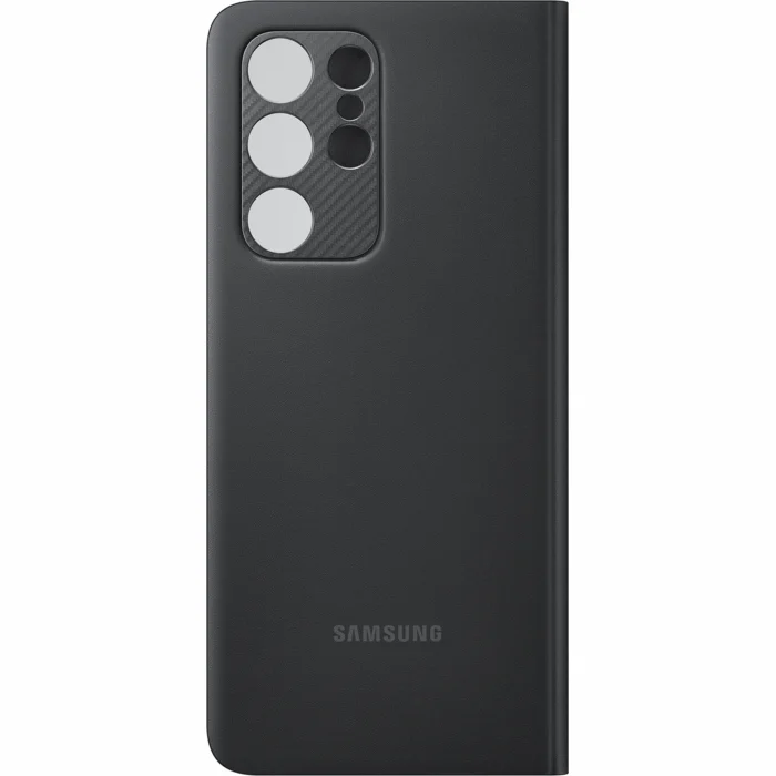 Samsung Galaxy S21 Ultra Smart Clear View Case Black [Nav oriģinālais iepakojums]