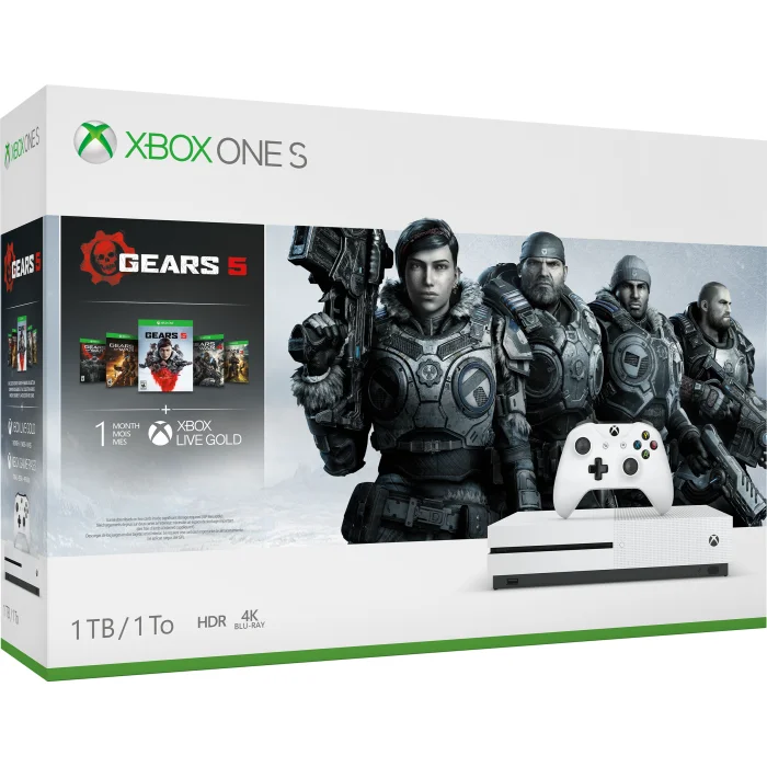 Spēļu konsoles Microsoft Xbox One S 1TB + Gear 5 Bundle [Mazlietots]