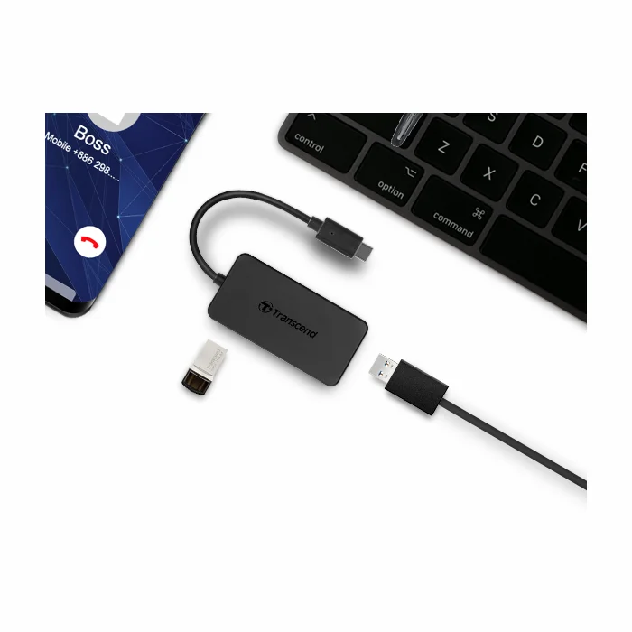Lādētāji un adapteri portatīvajiem datoriem Transcend USB  Type-C 4-Port Hub TS-HUB2C
