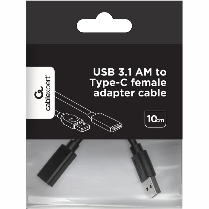 Gembird USB 3.1 AM to Type-C female adapter cable A-USB3-AMCF-01