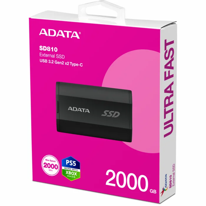 Ārējais cietais disks Adata SD810 2TB Black