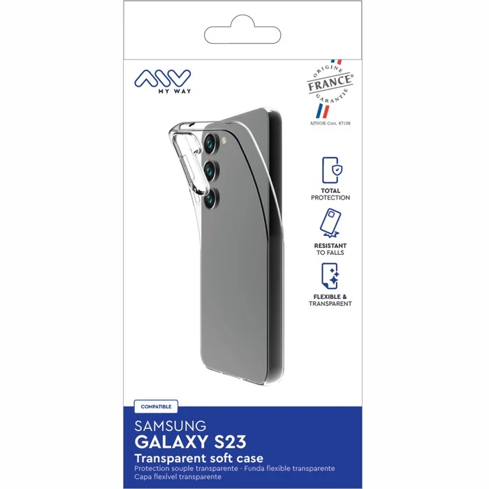Myway France Soft Cover for Samsung Galaxy S23 Transparent