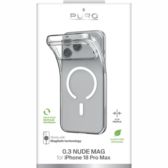 Puro Cover GRS 0.3 MAG for iPhone 18 Pro Max Transparent