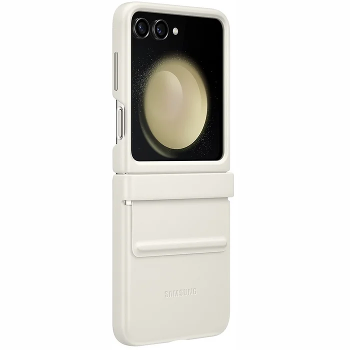 Telefona vāciņi un maciņi Samsung Galaxy Flip 5 Flap ECO-Leather Case Cream
