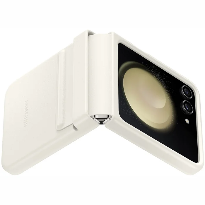 Telefona vāciņi un maciņi Samsung Galaxy Flip 5 Flap ECO-Leather Case Cream
