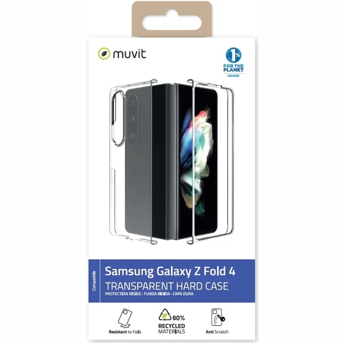 Samsung Galaxy Fold 4 Recycletek Soft Cover By Muvit Transparent